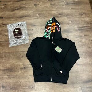 Kids Black Shark Hoodie